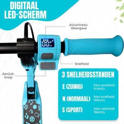 Elektrische Step - Blue kids  – 16 km/u